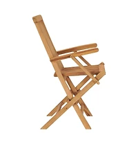 Folding Patio Chairs 2 pcs Solid Teak Wood