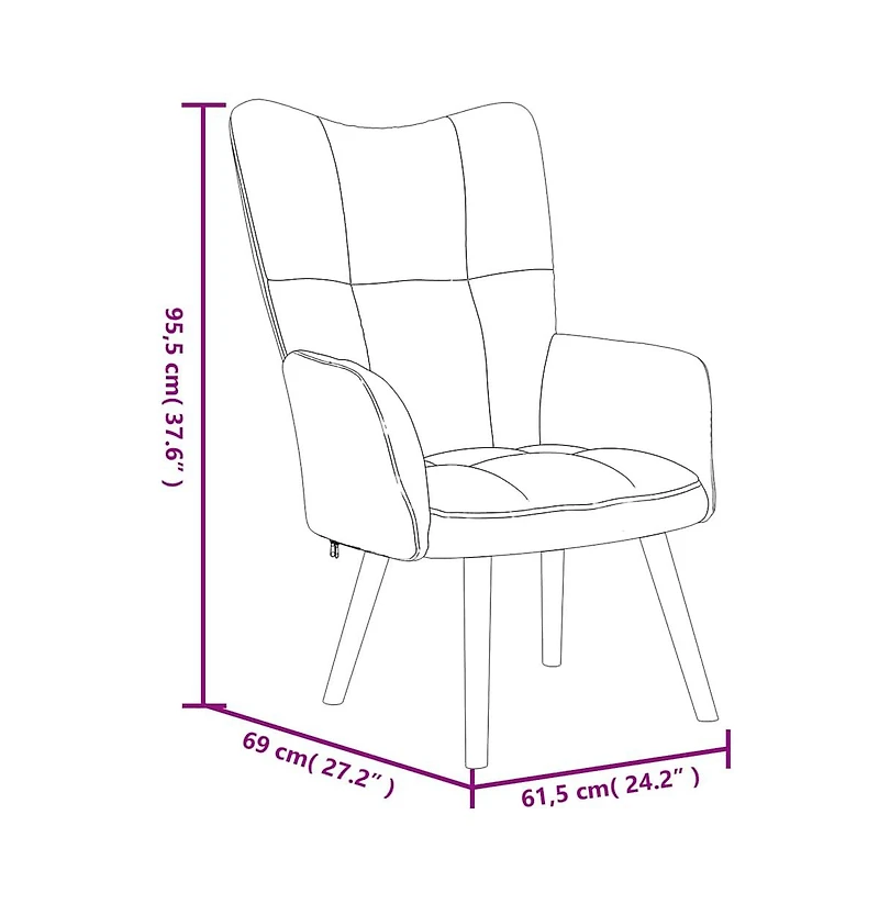 Relaxing Chair Black Velvet