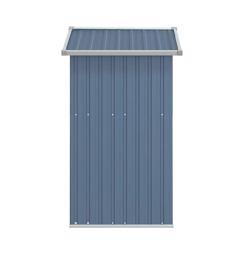 vidaXL Garden Shed Gray 49.6"x38.4"x69.7" Galvanized Steel