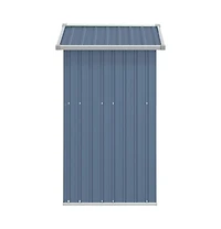vidaXL Garden Shed Gray 49.6"x38.4"x69.7" Galvanized Steel