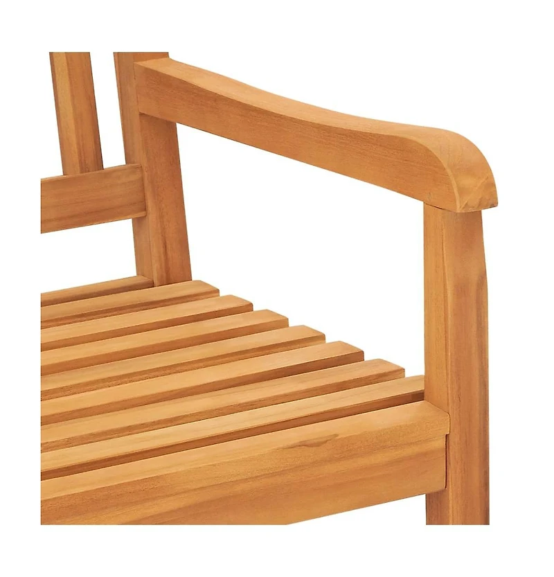 3-Seater Patio Bench with Table 59.1" Solid Teak Wood