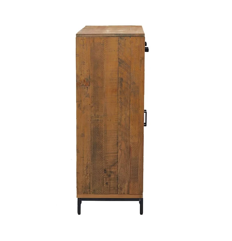 vidaXL Shoe Rack 29.5"x15.7"x43.3" Solid Wood Pine
