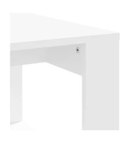 Coffee Table White 40.2"x19.7"x13.8" Engineered Wood
