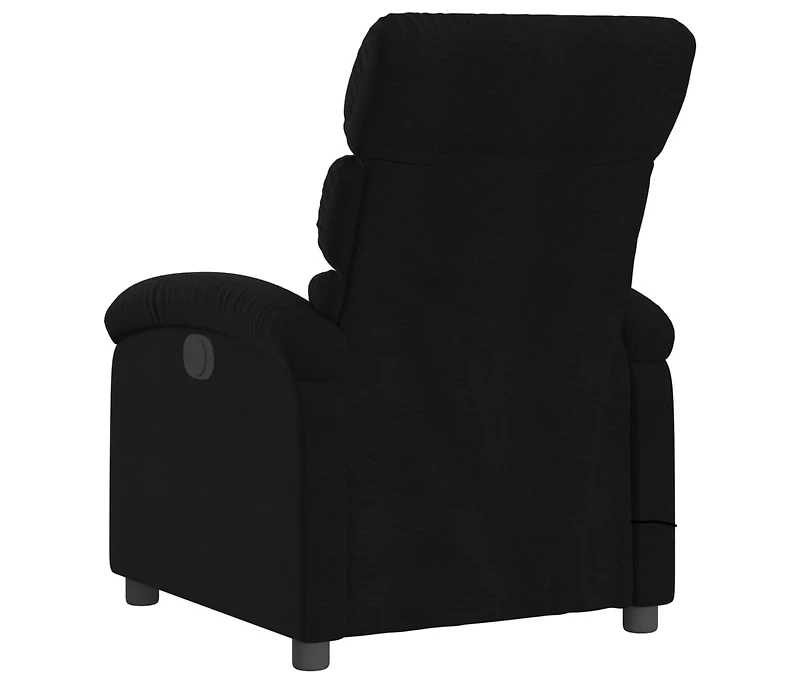 vidaXL Massage Recliner Chair Black Fabric