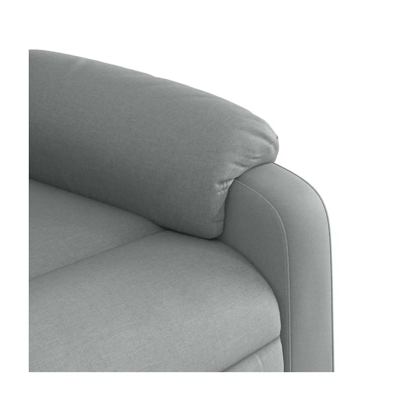 vidaXL Massage Recliner Chair Light Gray Fabric