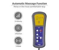 Massage Recliner Chair Cream Faux Leather