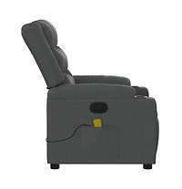 vidaXL Massage Recliner Chair Dark Gray Fabric