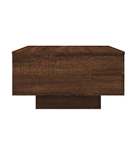 vidaXL Coffee Table Brown Oak 21.7"x21.7"x12.2" Engineered Wood