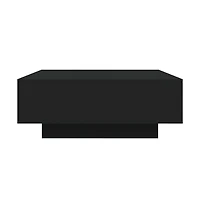 vidaXL Coffee Table with Led Lights Black 31.5"x31.5"x12.2"