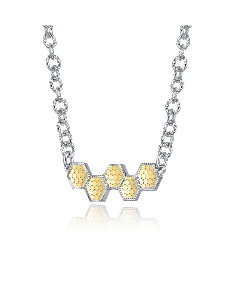 Two-Tone Honeycomb Harmony Bar Pendant