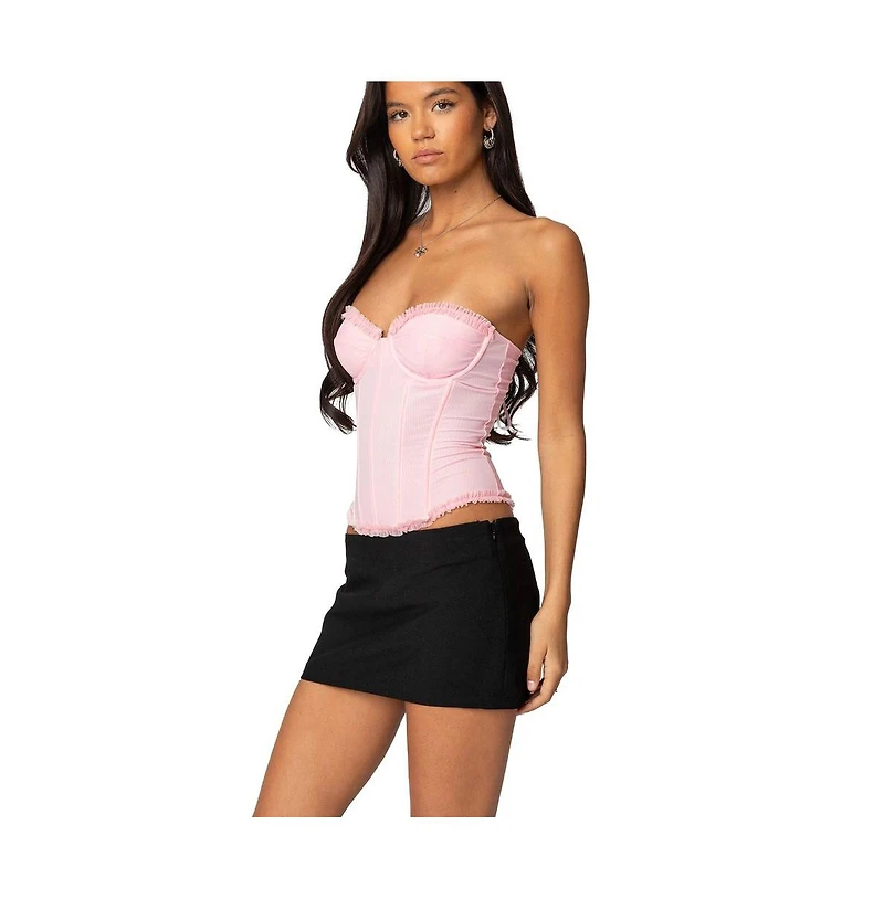 Edikted Women's Deirdre Mesh Lace Up Corset