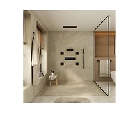 Casainc 5-Function Flush Mount Thermostatic Shower System With Neck Massage Spout and 4 Body Jets