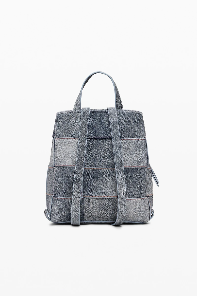 Desigual Women's Medium braided denim-effect backpack