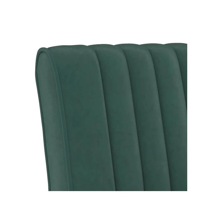 Slipper Chair Dark Green Velvet