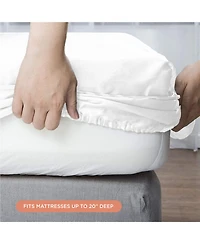 Night Satin Washable Fitted Sheet, Gunmetal, King