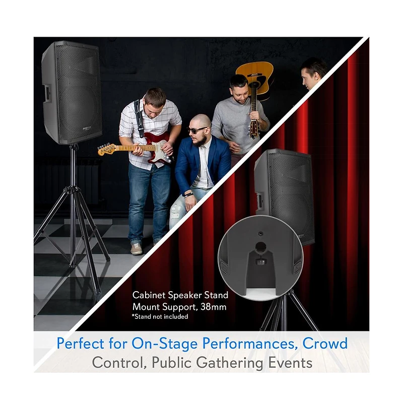 Pyle 15" Bluetooth Stage & Studio Pa Speaker with MP3/Usb/Sd Playback, 1400W, Digital Lcd Display & Led Lights