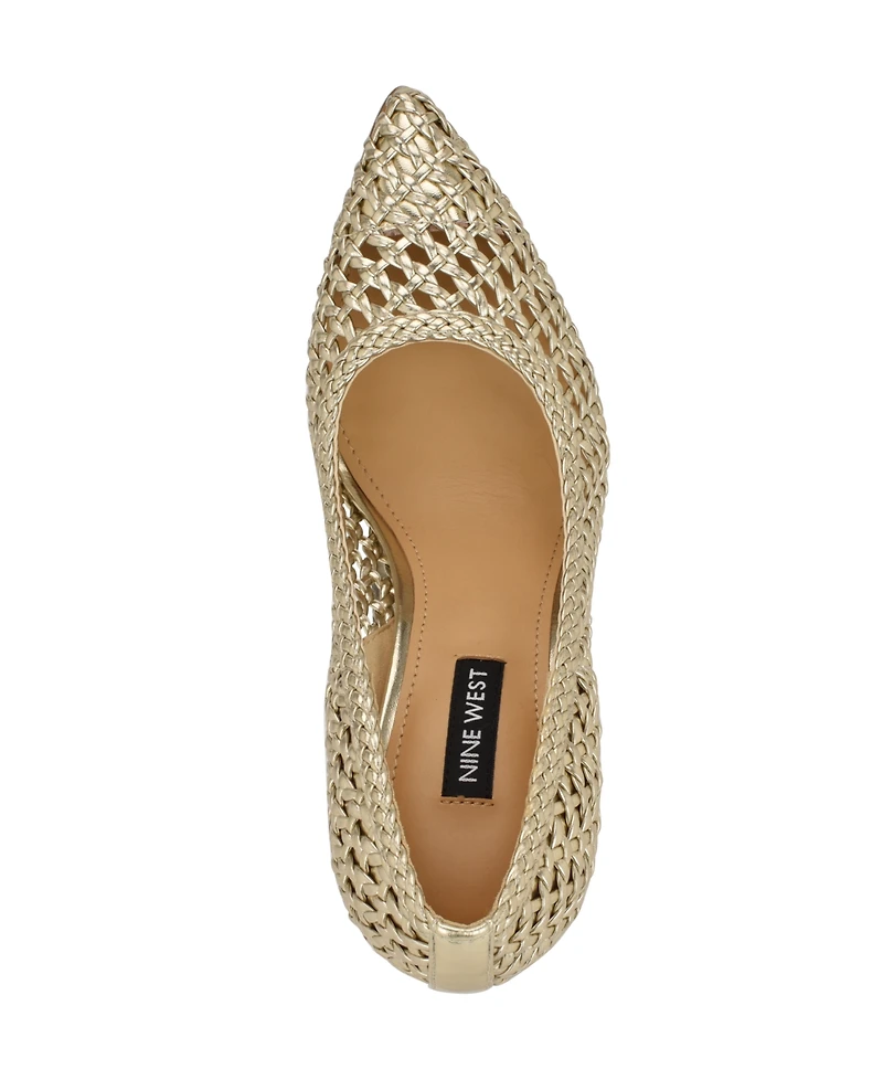 Nine West Women's Tatiana Woven Stiletto Pointy Toe Dress Pumps