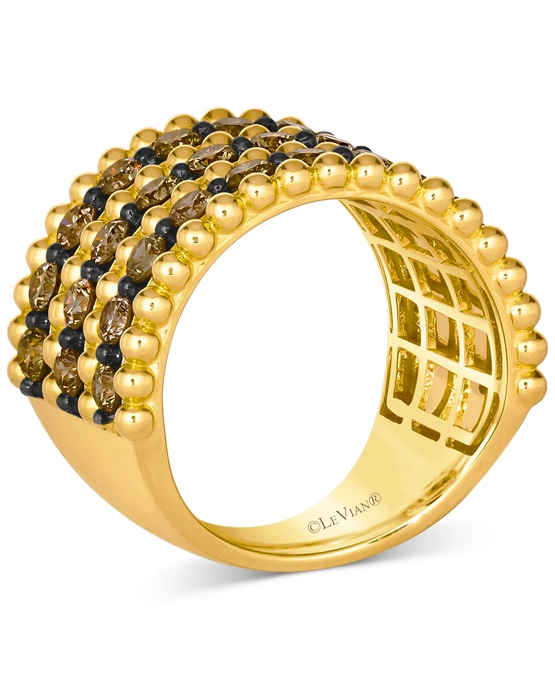 Le Vian Chocolatier Chocolate Diamond Multi Row Band Ring in 14k Honey Gold