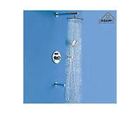 Casainc 3-Function Rainfall Complete Shower System with 5-Setting Handheld and Bath Spout