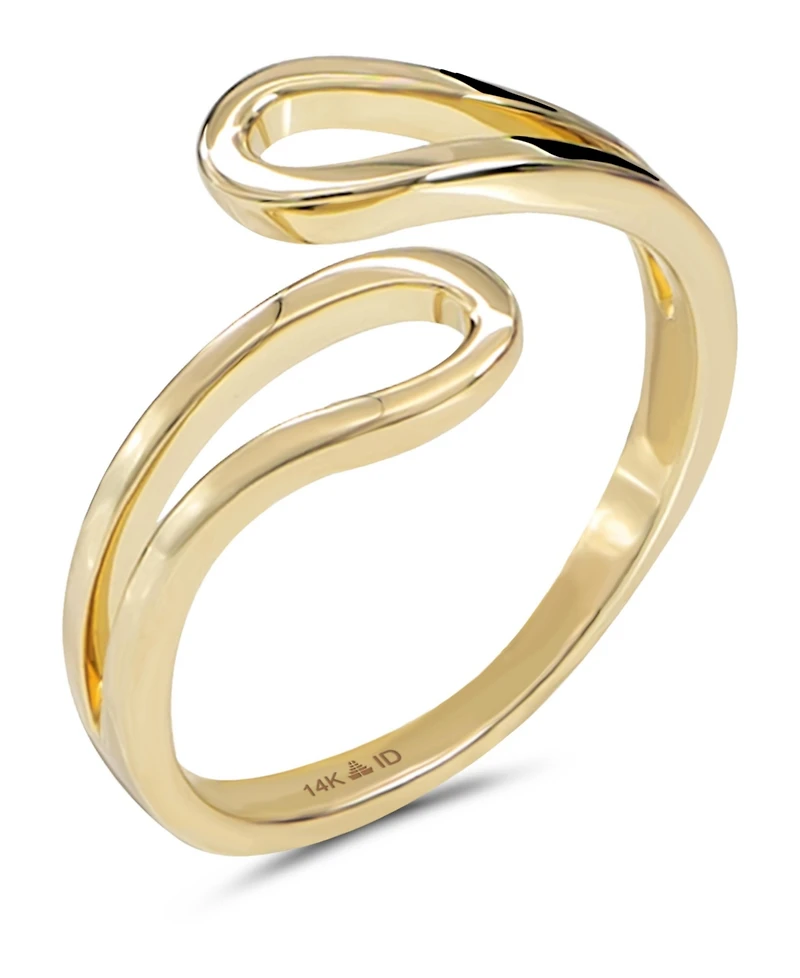 Devata Loop Bypass Ring in 14K Gold, Size 7, approx. 3.0 grams.