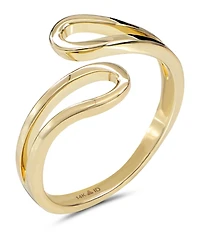 Devata Loop Bypass Ring in 14K Gold, Size 7, approx. 3.0 grams.