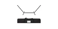 Slickblue Portable Stripe Cotton Hammock with Metal Stand and Carry Case