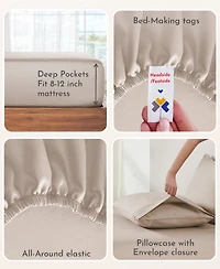 Soft 100% Cotton Sheets Set - Cooling Durable Sateen
