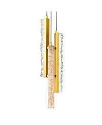Cwi Lighting 24" Metal Stagger Integrated Led Mini Pendant