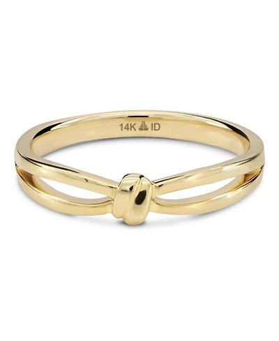 Devata Love Knot Ring in 14K Gold, Size 8, approx. 2.4 grams.