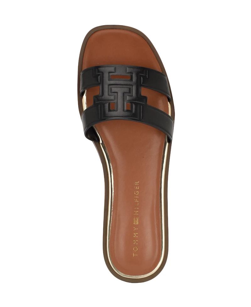 Tommy Hilfiger Women's Terenz Logo Strap Flat Slide Sandals