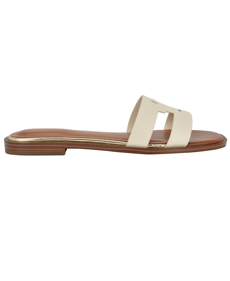 Tommy Hilfiger Women's Terenz Logo Strap Flat Slide Sandals