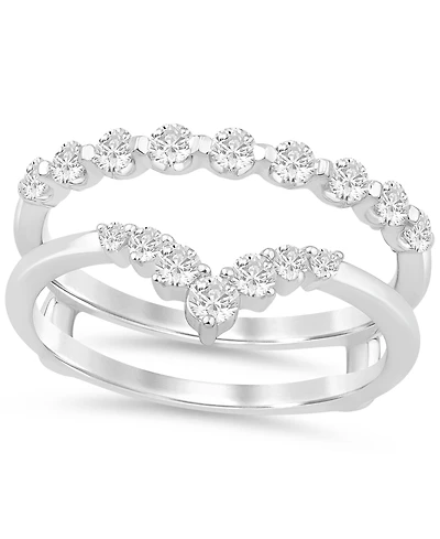 Diamond Chevron Ring Guard Enhancer (5/8 ct. t.w.) in 14k White Gold