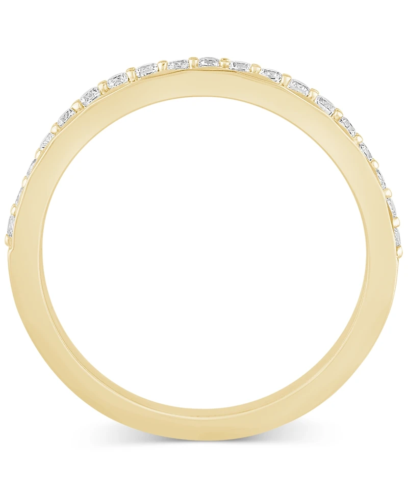 Diamond Faceted Wedding Band (1/4 ct. t.w.) in 14k Gold