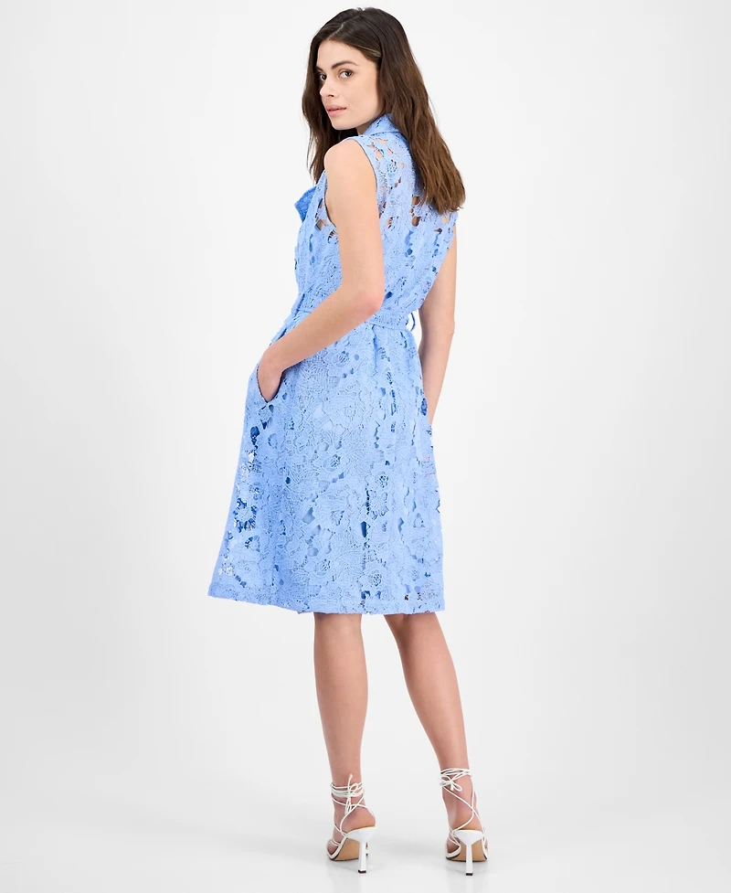julia jordan Women's Sleeveless Lace Midi Dress