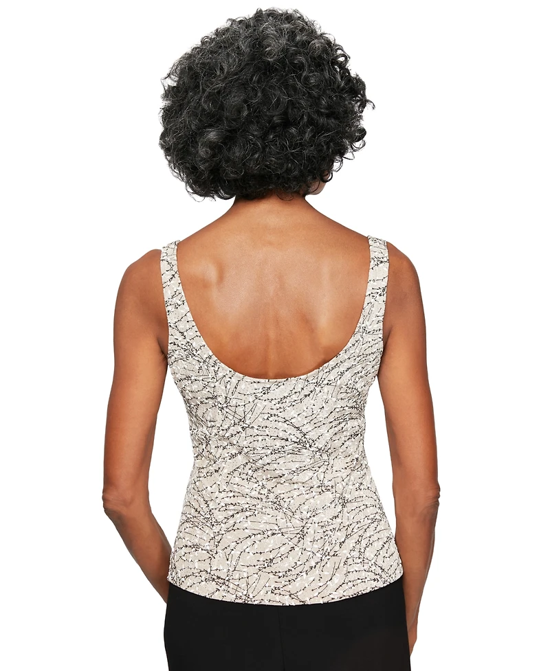Alex Evenings Printed Jacket and Top Set, Regular & Petite Sizes