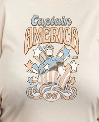 Hybrid Apparel Plus Marvel Captain America Graphic Pullover T-Shirt
