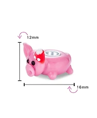 Bling Jewelry Christmas Charm Bead Santa Hat Pink Pig Sterling Silver for Bracelet