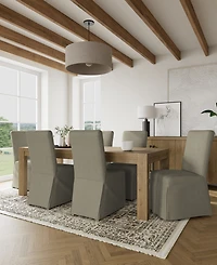 7pc Dining Set (Davie Rectangular Table & 6 Estby Chairs)