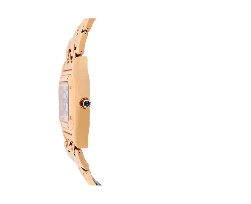 Peugeot Womens 20x22mm Gold-Tone Panther Link Bracelet Watch