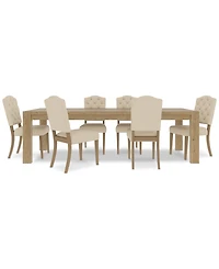 7pc Dining Set (Davie Rectangular Table & 6 Jesilyn Chairs)