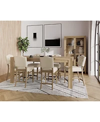 7pc Counter Height Dining Set (Davie Rectangular Table & 6 Jesilyn Stools)