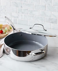 GreenPan Valencia Pro Stainless Steel 5-Qt. Saute Pan with Lid