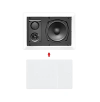 Pyle 8.0" In-Wall / Ceiling Speakers - 2-Way Stereo Sound, 400W Max Power, Flush Mount, White