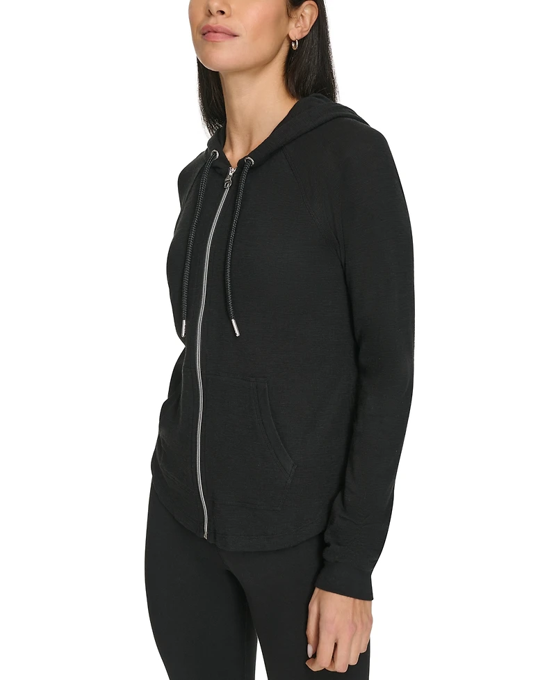 Calvin Klein Performance Ruched-Sleeve Zip Hoodie