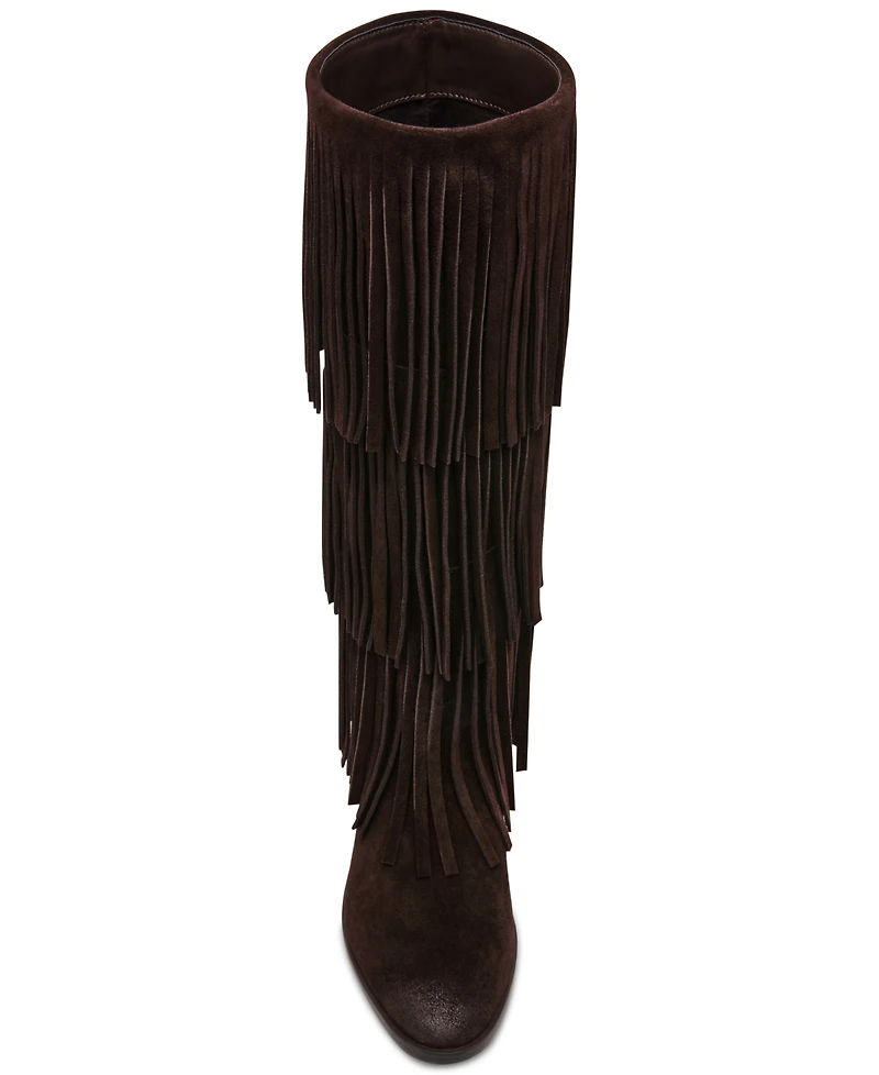Steve Madden Women's Spur Knee-High Fringe Boots