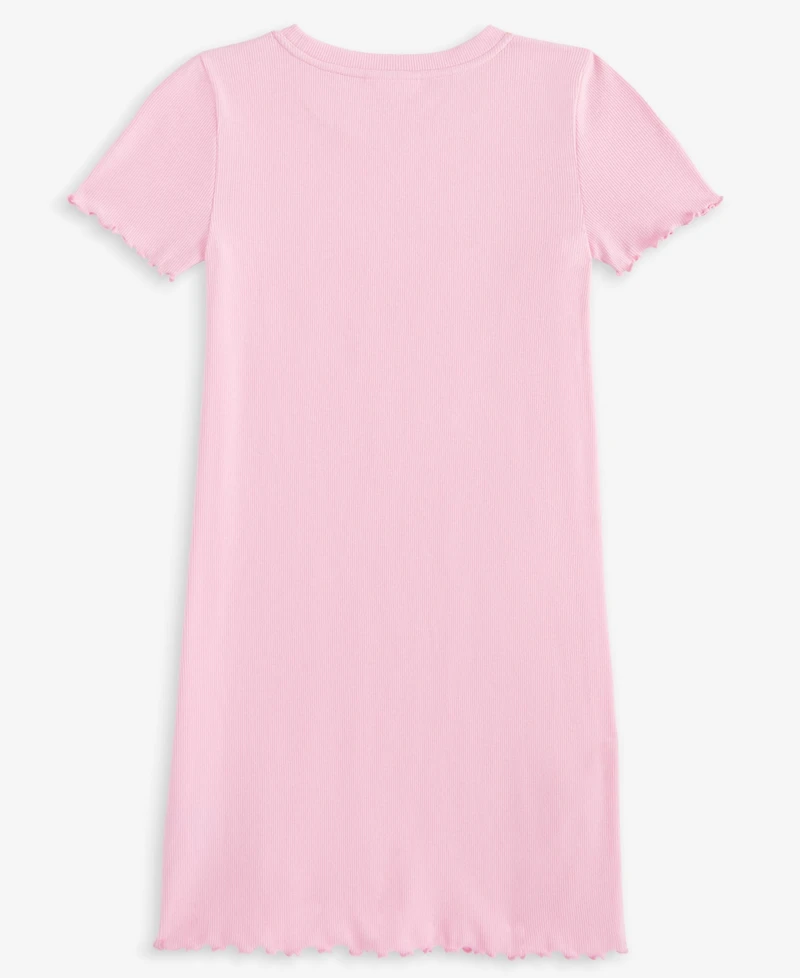 Epic Threads Little & Big Girls Ribbed Lettuce-Hem Dress, Exclusively at Macy's