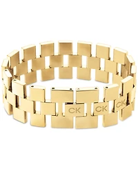 Calvin Klein Gold-Tone Stainless Steel Geometric Flex Bracelet