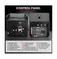 Pyle Wireless Bluetooth Streaming Active Pa Loudspeaker System with 2x12" Subwoofers & 4 Tweeters