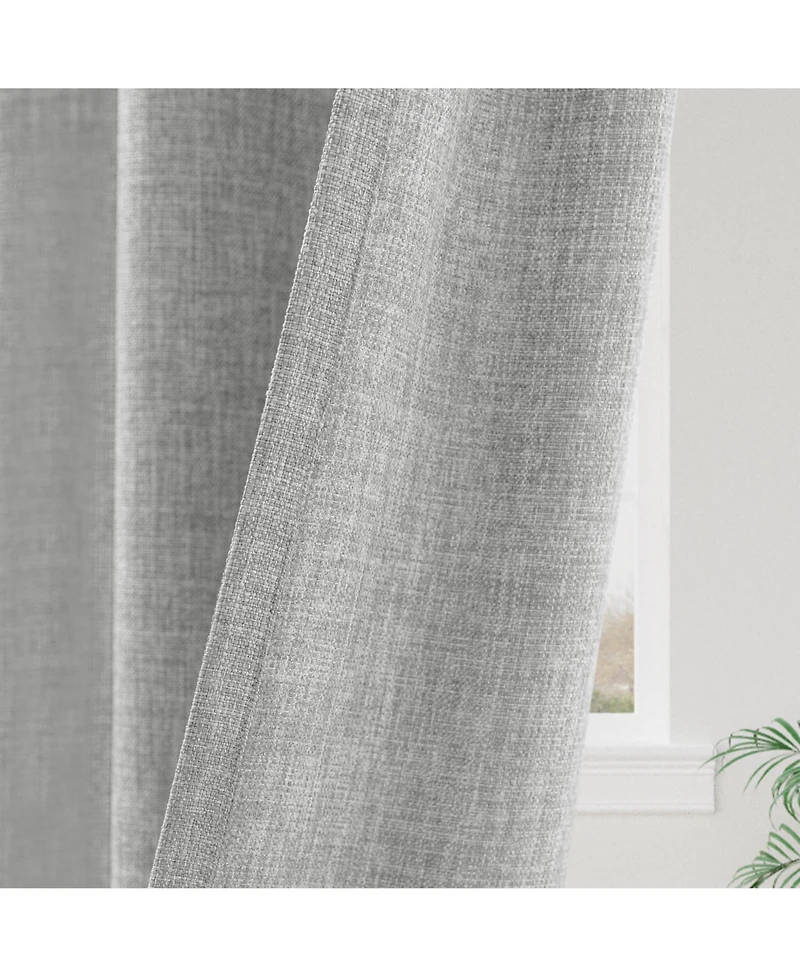 Garrett Textured Tie Knots Curtains Pair