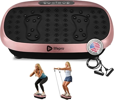 LifePro Compact Vibration Plate Exercise Machine, Mini Full Body Vibration Platform for Lymphatic Drainage & Pain Relief